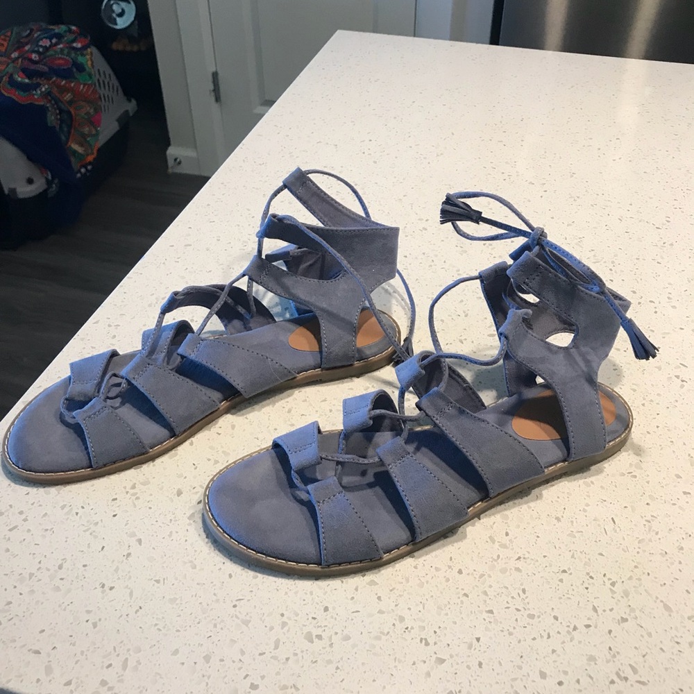 Blue sandals